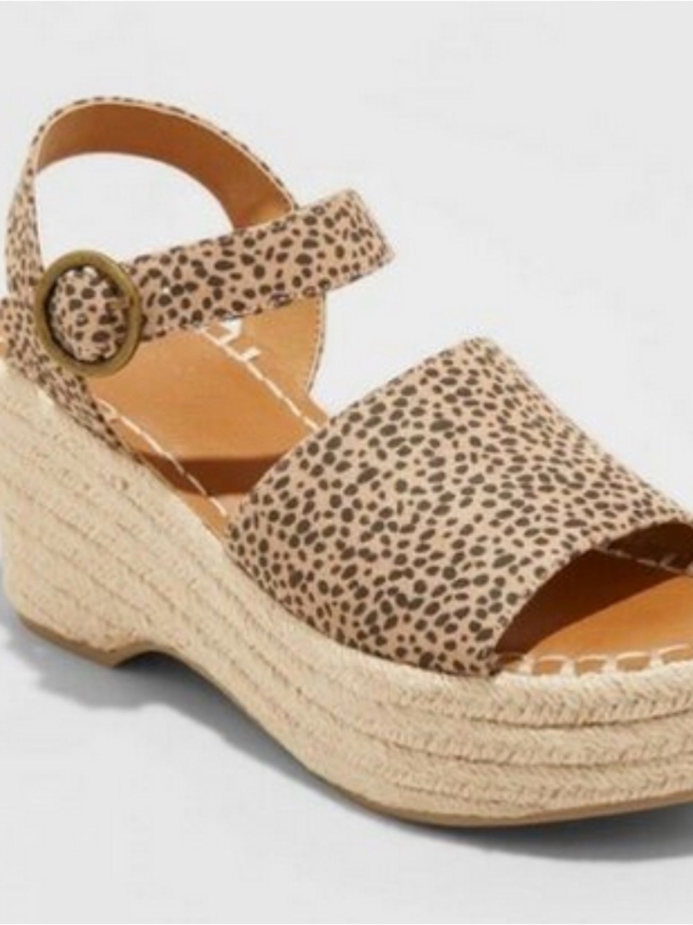Universal Thread Leopard Print Espadrille Wedge Sandals 8.5 nwt